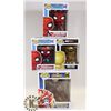 Image 1 : LOT OF 4 FUNKO POP MARVEL SPIDER MAN, IRON MAN &