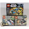 Image 1 : LOT OF 3 NEW SEALED LEGO STAR WARS SETS.