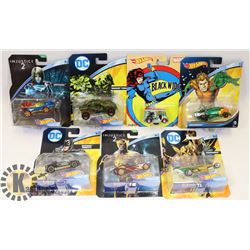 LOT OF 7 NEW SEALED HOTWHEELS MARVEL & DC SUPER
