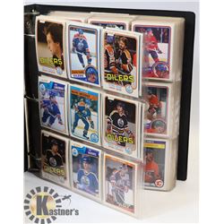 BINDER OF 1980'S HOCKEY CARDS
