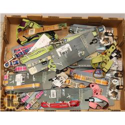 ASSORTED DOG LEASHES AND HARNESS ACCESSORIES
