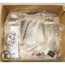 BOX OF ASSORTED NECKLACES AND EARRINGS