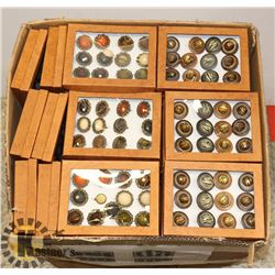 BOX OF WOODEN RINGS
