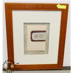 16"X20" FRAMED S.FONTAINE ARTWORK.