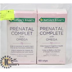 LOT OF 2 NATURES BOUNTY PRENATAL VITAMINS SOFT
