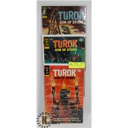 3 TUROK SON OF STONE #80, #105 AND #113