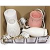 Image 1 : LOT OF 3 LED WAX BURNING LAMPS AND 1 REGULAR WAX
