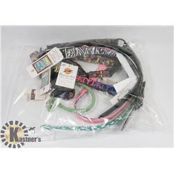 BAG OF DOG COLLARS/ LEASHES