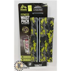 NEW! FITNESS WAIST PACK WITH AUDIO PORT