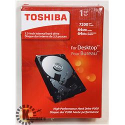 NEW TOSHIBA 1TB DESKTOP HARDDRIVE P300.