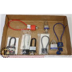 KEYED CABLE LOCKS AND PADLOCKS.