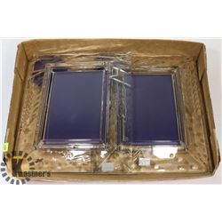 SET OF 2 MIKASA GLASS PICTURE FRAMES.
