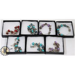 LOT OF 7 PANDORA STYLE BRACELETS.