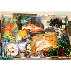 LARGE LOT OF BALLOONS AND ACCESSORIES.