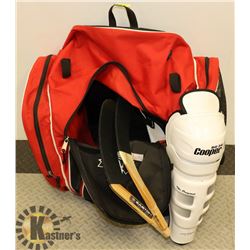 TEAM CANADA HOCKEY BAG W/ COOPER 16” KNEEPADS AND