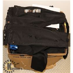 BOX OF NON/DENIM PANTS, SOFT DRESSING  AND JOGGERS