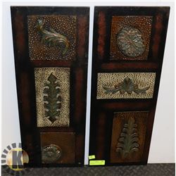 A PAIR OF METAL SHOWHOME PICTURES