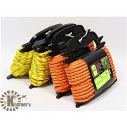 4 NEW 50FT ROLLS OF 1/4" ROPE