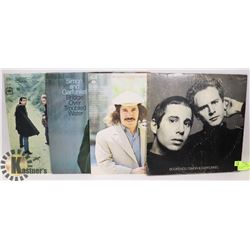 LOT OF 4 SIMON AND GARFUNKEL RECORDS