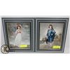 Image 1 : SET OF 2 WOOD FRAMED ESTATE PICTURES -