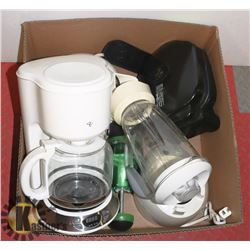 BOX W/HOUSEHOLD ITEMS INCL. BLACK &