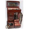 Image 1 : LARGE VINTAGE JEWELLERY BOX WITH CONTENTS