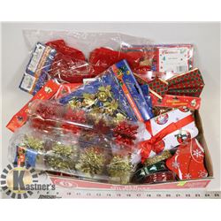 CHRISTMAS ORNAMENTS, DECORATION AND TIN BOX