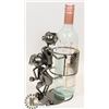 Image 1 : METAL WINE BOTTLE HOLDER,PIGGY BACK RIDE