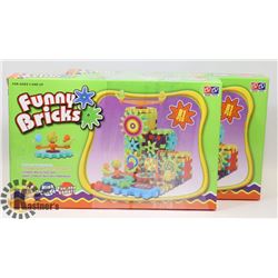TWO 81PC BATTERY OPERATED FUNNY BRICKS