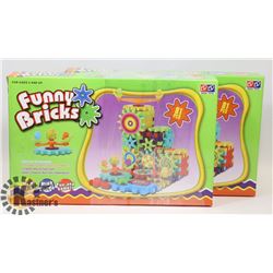 TWO 81PC BATTERY OPERATED FUNNY BRICKS