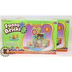 TWO 81PC BATTERY OPERATED FUNNY BRICKS