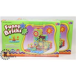 TWO 81PC BATTERY OPERATED FUNNY BRICKS