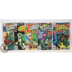 LOT OF TEN 35 CENT GODZILLA COMICS.