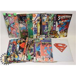 LOT OF 30 SUPERMAN COMIC BOOKS.