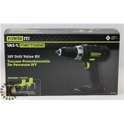 POWER IT - 18V DRILL VALUE KIT