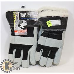 2X PAIR OF WINTER WORK GLOVES
