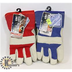 2X PAIR OF WINTER WORK GLOVES