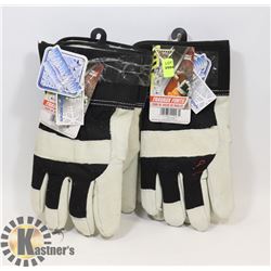 2X PAIR OF WINTER WORK GLOVES