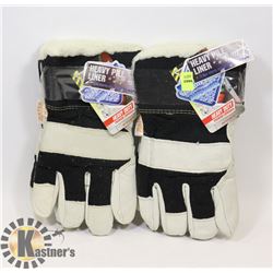 2X PAIR OF WINTER WORK GLOVES