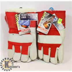 2X PAIR OF WINTER WORK GLOVES