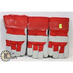 3 PAIRS OF WINTER WORK GLOVES