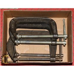 FOUR 6" C-CLAMPS.