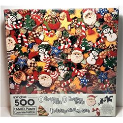 15)  FACTORY SEALED 500 PCE CHRISTMAS