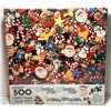 Image 1 : 15)  FACTORY SEALED 500 PCE CHRISTMAS