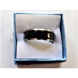 13)  STAINLESS STEEL WITH SILVER RIM AND