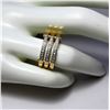 Image 1 : 14)  YELLOW GOLD FILLED TRIPLE RING WITH