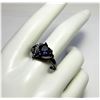 Image 1 : 2)  BLACK RHODIUM PLATED RING WITH