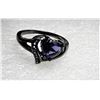 Image 2 : 2)  BLACK RHODIUM PLATED RING WITH