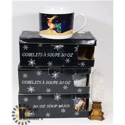 FLAT OF CHRISTMAS MUGS