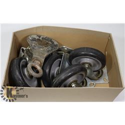 4- 5" DOLLY WHEELS AND PULLY